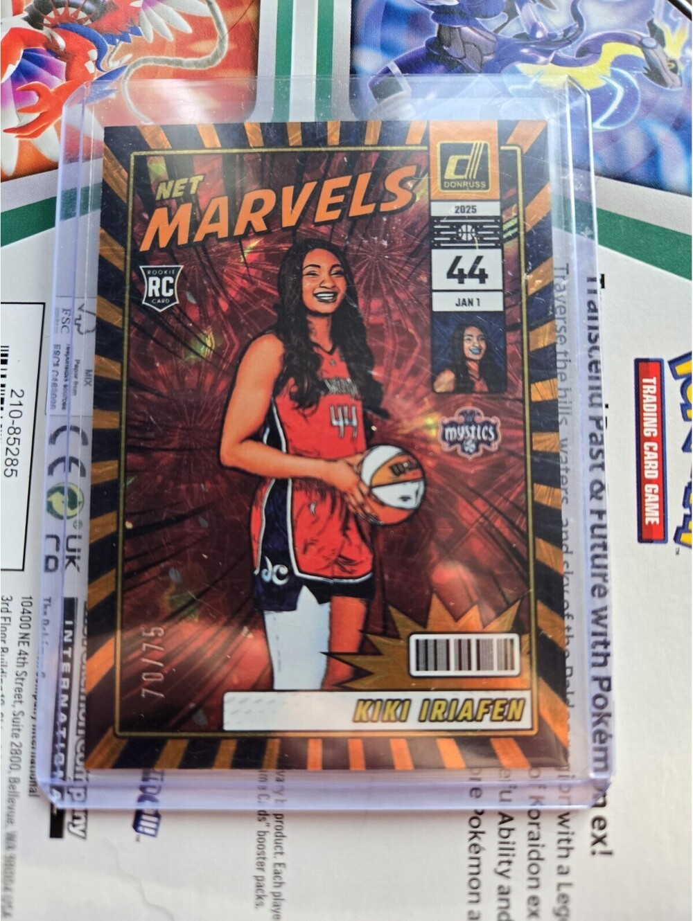 2025 WNBA DONRUSS KIKI IRIAFEN NET MARVELS orange fireworks /75 RC ROOKIE